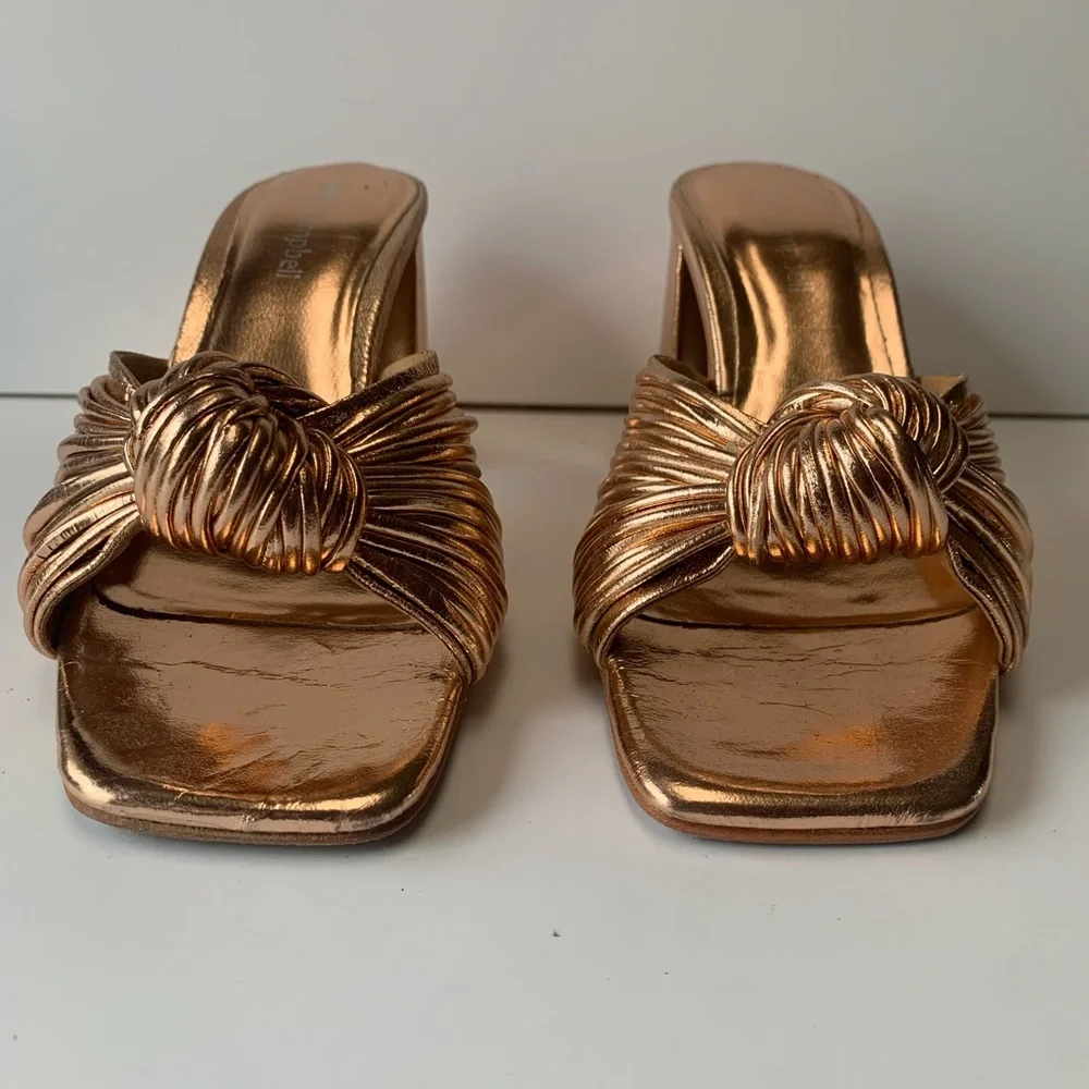 Jeffrey Campbell Metallic Bronze Heels - Picture 3 of 11
